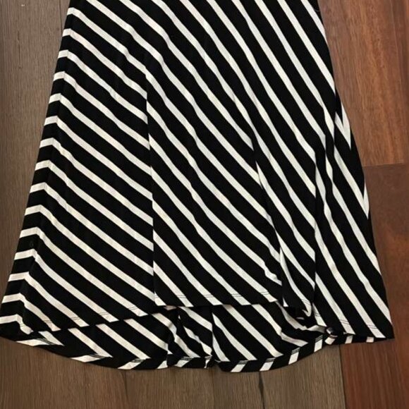 LOFT Diagonal & Horizontal Stripe Strapless Dress - Medium - Casual Dress - Picture 5 of 5